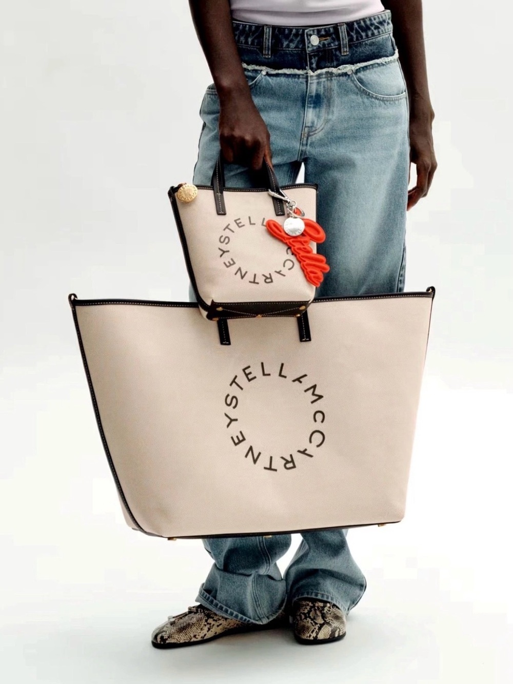 STELLA MCCARTNEY H&M SMALL COATED CANVAS TOTE BAG NWT LIMITED EDITION - Picture 6 of 12